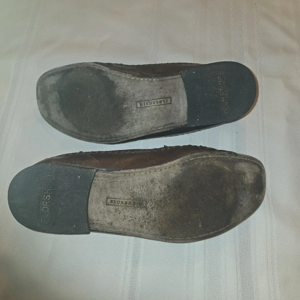 Florsheim Mens Woven Leather Slip On Loafers Oxford Dress Shoes Size 12